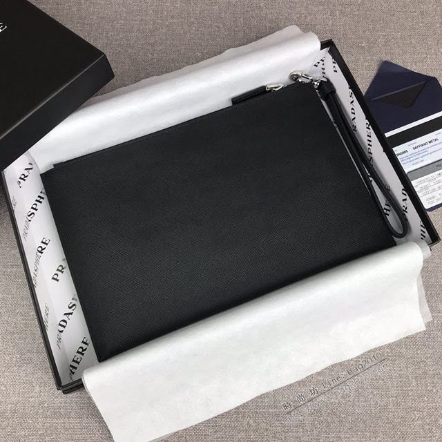prada手包 普拉達十字紋牛皮手拿包 2NG005 PRADA限量版最新摩登態度系列手包  pyd2266